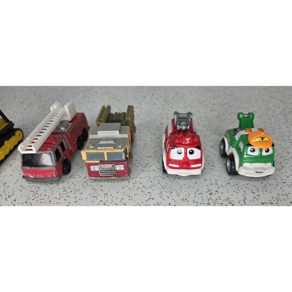 Vtg Mini Tonka Construction & Fire Trucks Maisto Hasbro Lil Chuck & Friends Lot